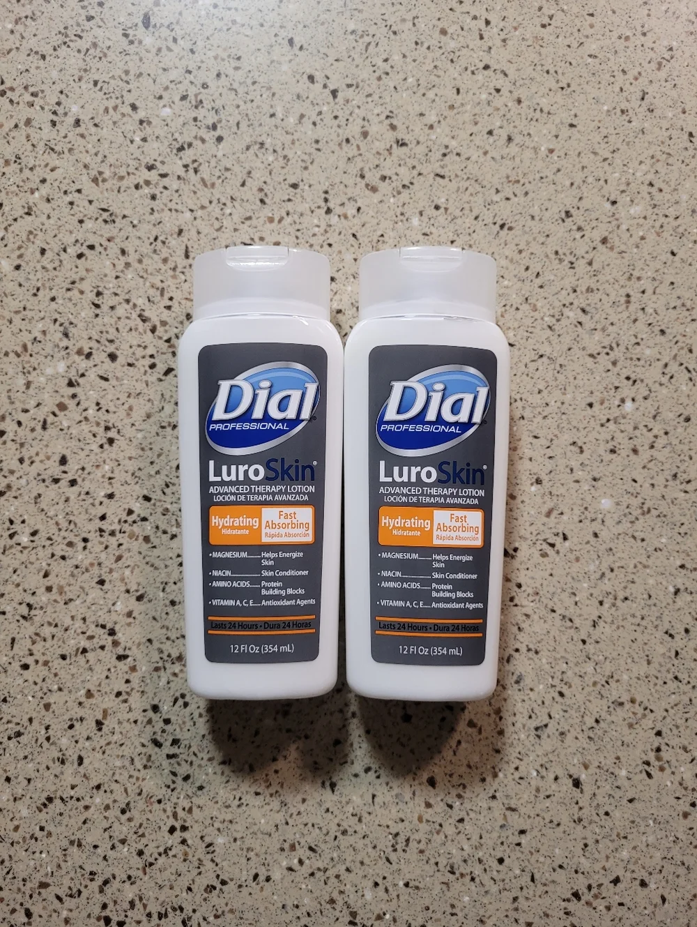 2 Dial Luro Skin Advanced Therapy Lotion Hydrating Fast Absorbing 12 oz Each HTF